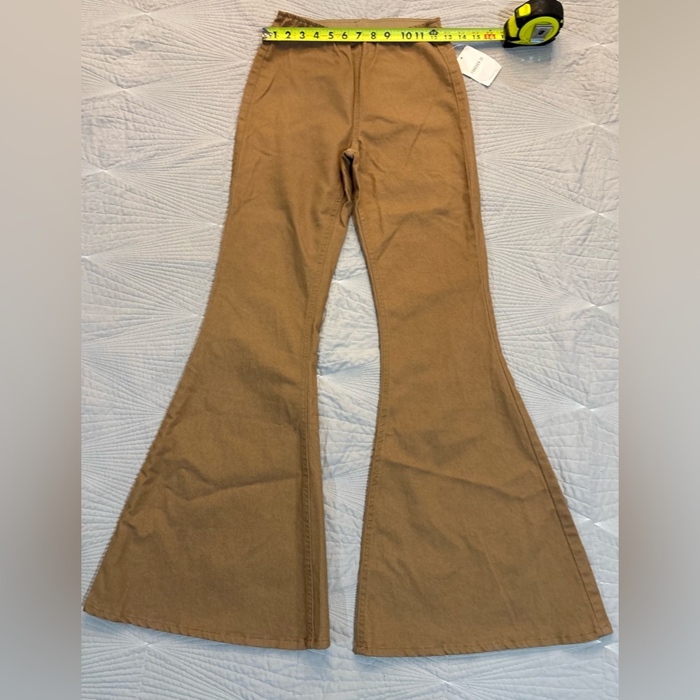 Forever 21 Tan Flare Wide Leg Jeans Small NWT